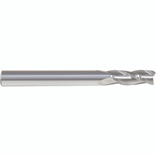 1/8" × 1/8" × 1/2" × 1 1/2" 3 Flute Single End Carbide Finishing Center Cutting End Mill-Uncoated Series/List #5941