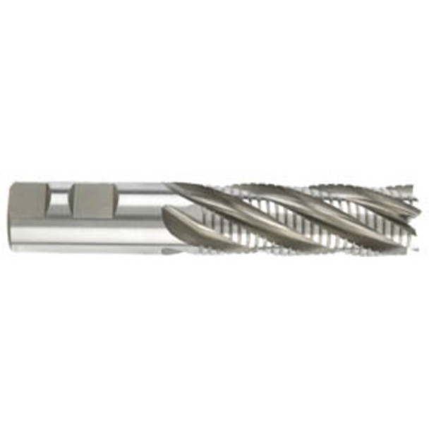 9/16" × 1/2" × 1 3/8"  3/8" 4 Flute Single End HSSCo Roughing/Finishing Center Cutting End Mill-TiN Series/List #4640G