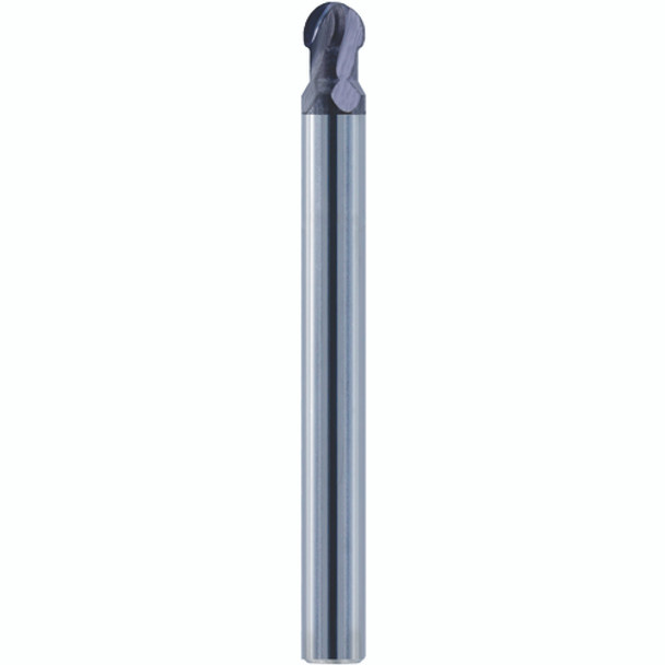 1/8" Dia. × 1/8" Shank × 0.107" DOC × 1-1/2" OAL, Carbide nACo, 4 Flute, Ballnose End Mill Series/List #5922_