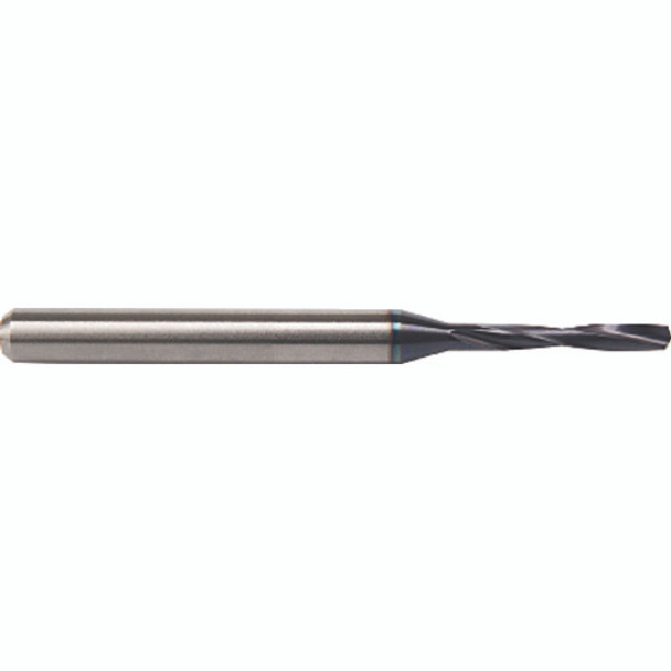 #35 Dia. × 1/8" Shank × 0.48" Flute Length × 1-1/2" OAL, Miniature, 135°, AlTiN, 2 Flute, External Coolant, Round Solid Carbide Drill Series/List #5373T