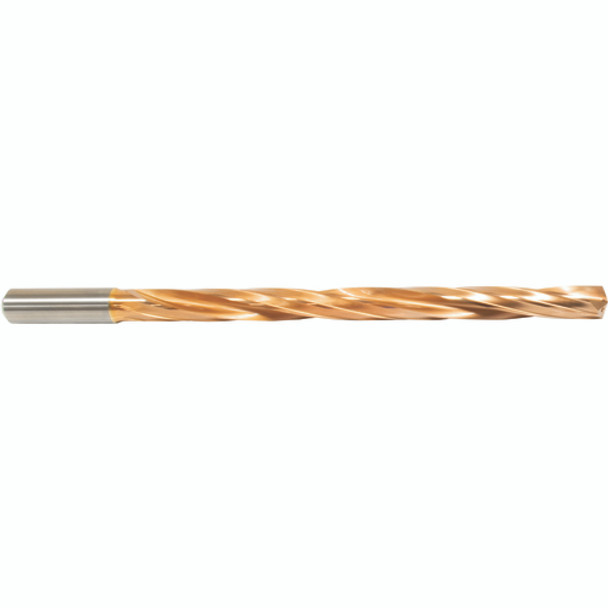 5.2 mm Dia. × 6 mm Shank × 78 mm Flute Length × 116 mm OAL, 12xD, 135°, ZrCN, 2 Flute, Coolant Thru, Round Solid Carbide Drill Series/List #NG05