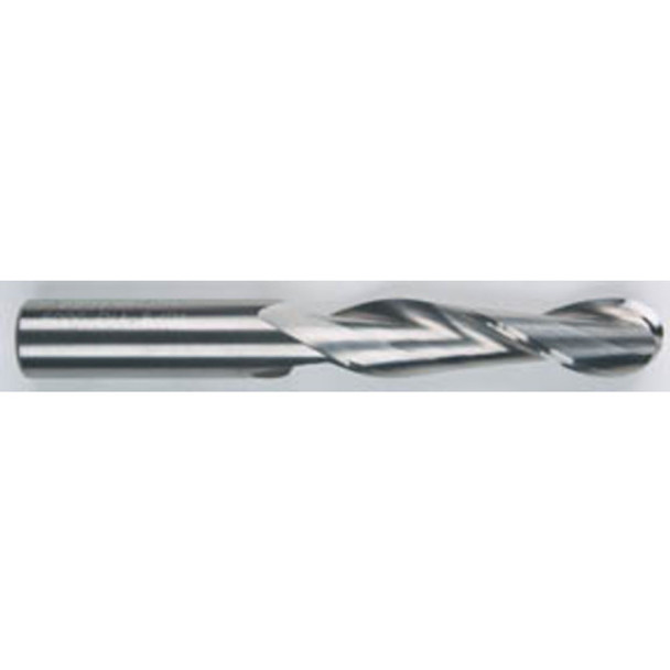 3/8" Dia. /8" Shank × 1-1/8" DOC " OAL, Carbide Uncoated, 2 Flute, Ballnose End Mill Series/List #5956