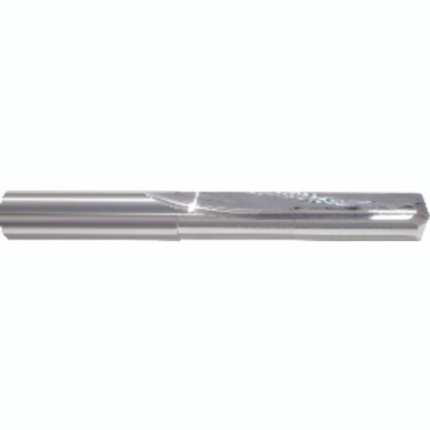 11.5 mm Dia. × 11.5 mm Shank × 2-1/16" Flute Length -7/16" OAL, Straight Flute, 140°, AlTiN, 2 Flute, External Coolant, Round Solid Carbide Drill Series/List #5376T