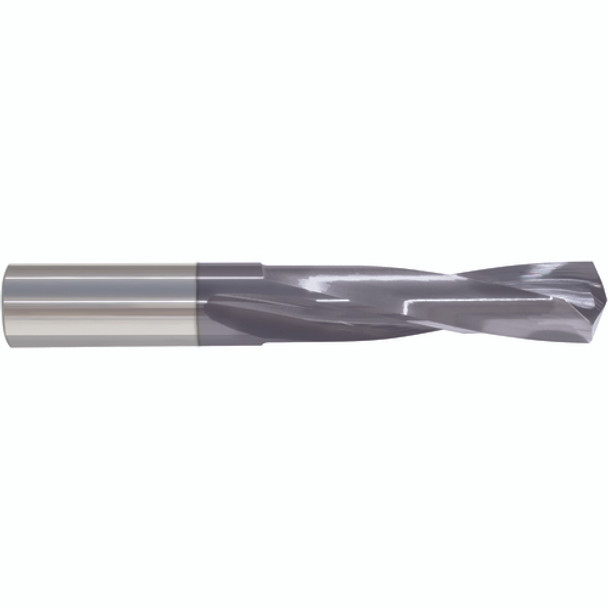5/8" Dia. × 5/8" Shank × 2-3/4" Flute Length × 4-1/4" OAL, Screw Machine, 135°, AlTiN, 2 Flute, External Coolant, Round Solid Carbide Drill Series/List #5375T