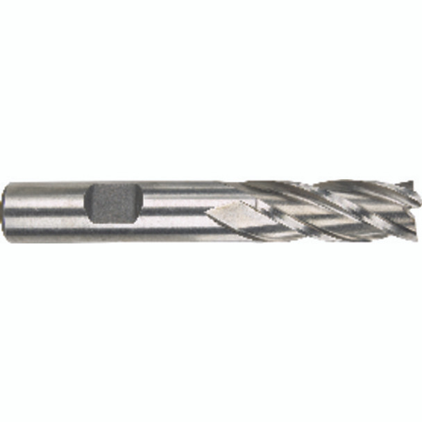 13/64" /8" × 5/8" × 2 3/8" 4 Flute Single End HSS Finishing Non-Center Cutting End Mill-Uncoated Series/List #1897