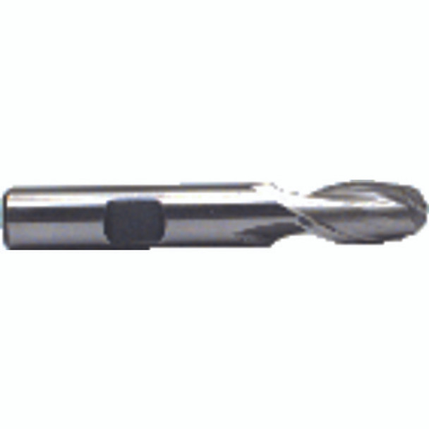 1/2" Dia. × 1/2" Shank × 1" DOC " OAL, HSSCo Uncoated, 2 Flute, Round, External , Ballnose End Mill Series/List #4583