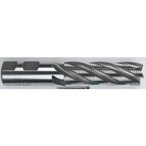 9/16" × 1/2" × 1 3/8"  3/8" 4 Flute Single End HSSCo Roughing Non-Center Cutting End Mill-Uncoated Series/List #4596