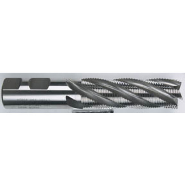 2" × 1 1/4" × 2" × 4 1/2" 6 Flute Single End HSSCo Roughing Non-Center Cutting End Mill-Uncoated Series/List #4596