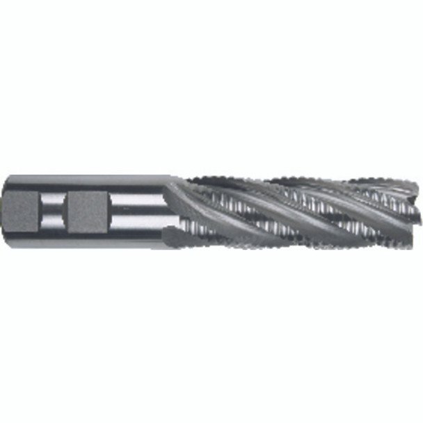 1" × 1" × 4" × 6 1/2" 5 Flute Single End HSSCo Roughing Center Cutting End Mill-TiALN Series/List #4612T