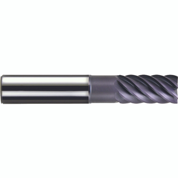 3/4" /4" × 7/8" " 0.0300" C/R 7 Flute Single End Carbide HPE High Performance End Mill-nACo Series/List #5998
