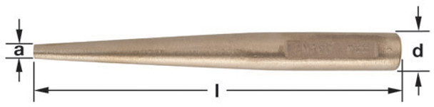 Pin Straight 1/4 Tip 6" OAL