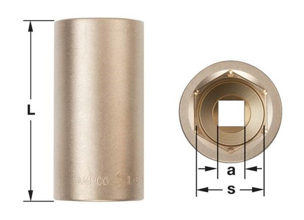 Socket, Deep Well 3/4D 60mm