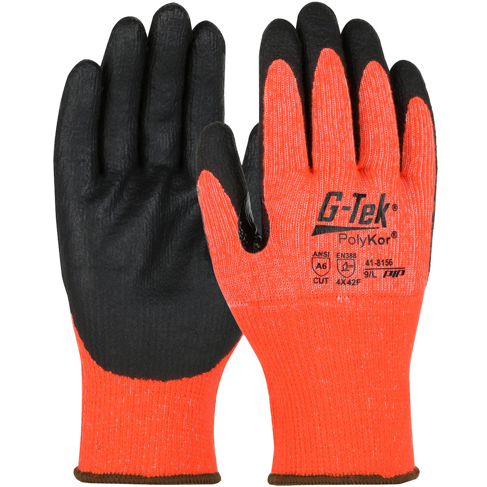 Black 9 NOVAX Insulating Glove, Class 4, 18 In., Blk./Orn., Straight Cuff Novax Rubber