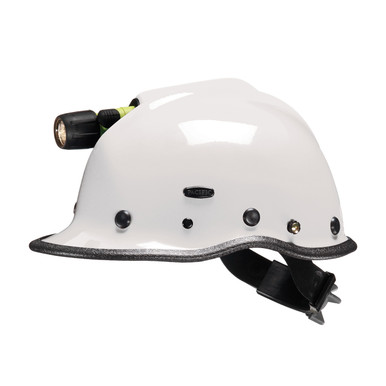 Pacific Rst Rescue Helmet Pacific R5T Rescue w/ Light Holder, White, Ratchet, 3-Pt Chin Strap ...