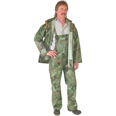 Lined PVC Rain Suit .35MM, 3-Piece, Camo - Size L, Camouflage - PVC ...