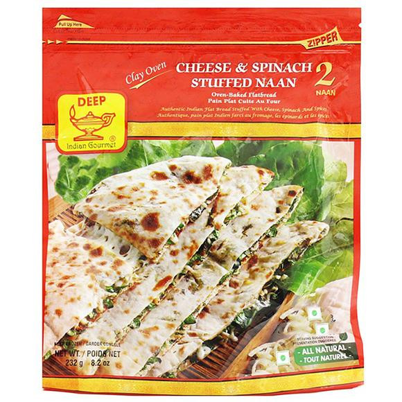 Deep Frz Cheese & Spinach Naan 2Pc - Mantra Bazaar