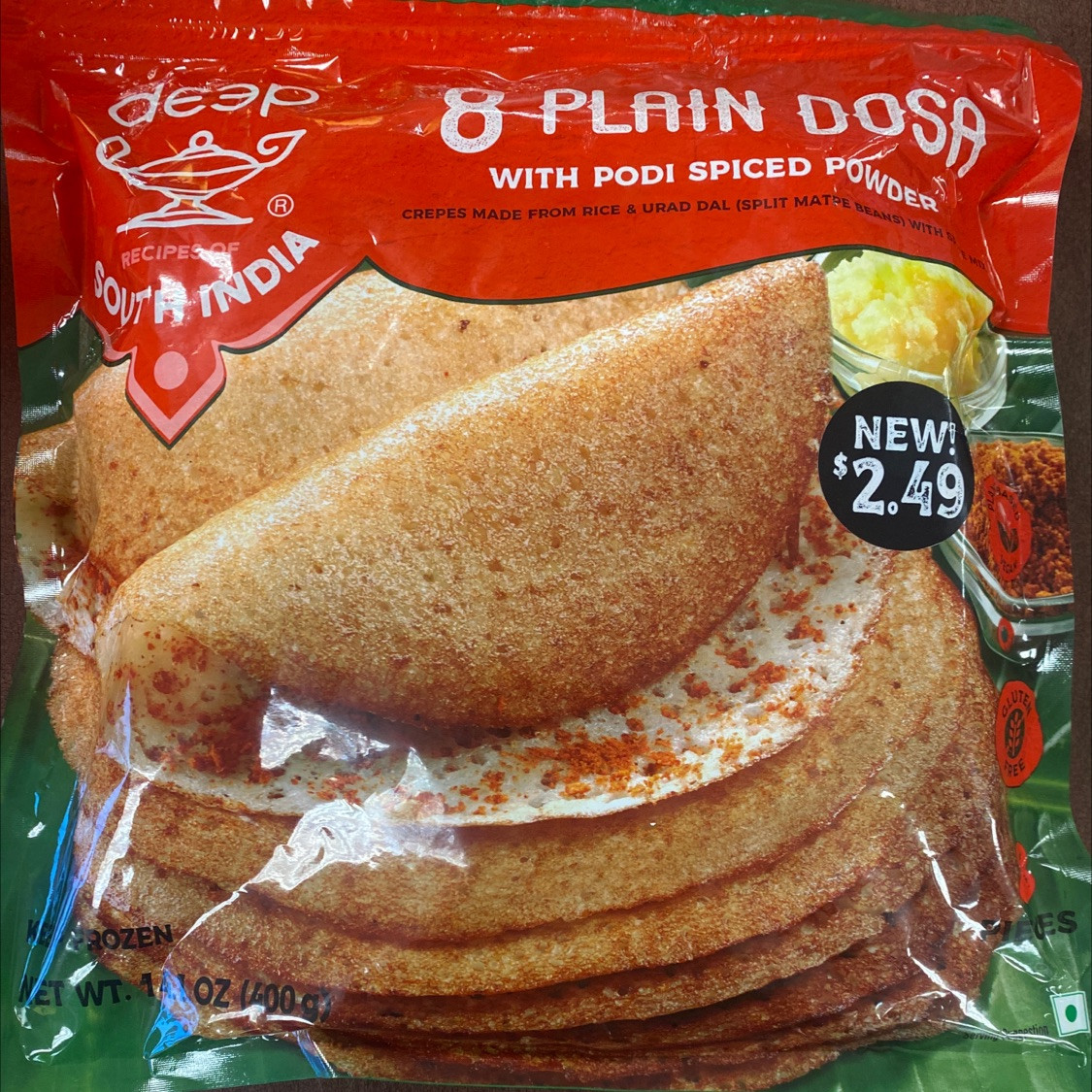 Deep Frz Plain Dosa w Podi - Mantra Bazaar