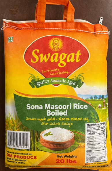 Swagat Boiled Sona Masoori 20lb