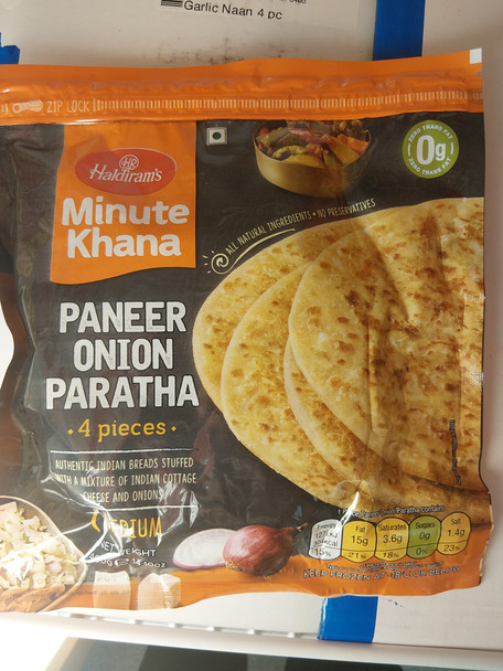 Haldiram's Frz Paneer Onion Paratha 4pc