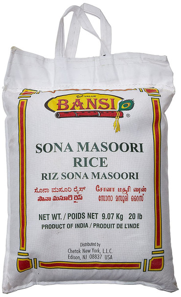 Bansi Sona Masoori Rice 20lb