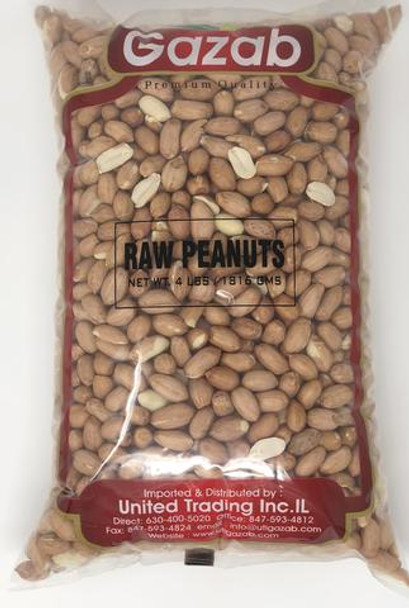 Gazab Jumbo Raw Peanuts 4lb