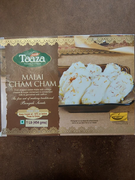 Taaza Frz Malai Cham Cham 340g