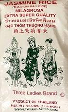 3 Ladies Jasmine Rice 25lb