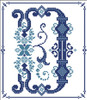 Decorative Blue Alphabet D