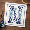 Decorative Blue Alphabet N