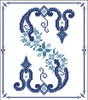 Decorative Blue Alphabet S