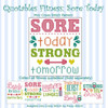 Quotables Fitness Sore Today Sports Cross Stitch Pattern