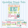 Quotables Fitness Train Like a Beast Sports Cross Stitch Pattern