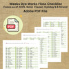 Floss Checklist Weeks Dye Works Floss Checklist 2025 | Printable Embroidery Thread Organizer PDF | Cross Stitch Supply Instant Download