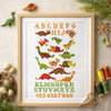 Dinosaur Fun Colorful Cross Stitch