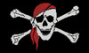 Pirate Symbol- Skull Red Bandanna