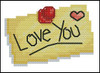 Love You Post It Note