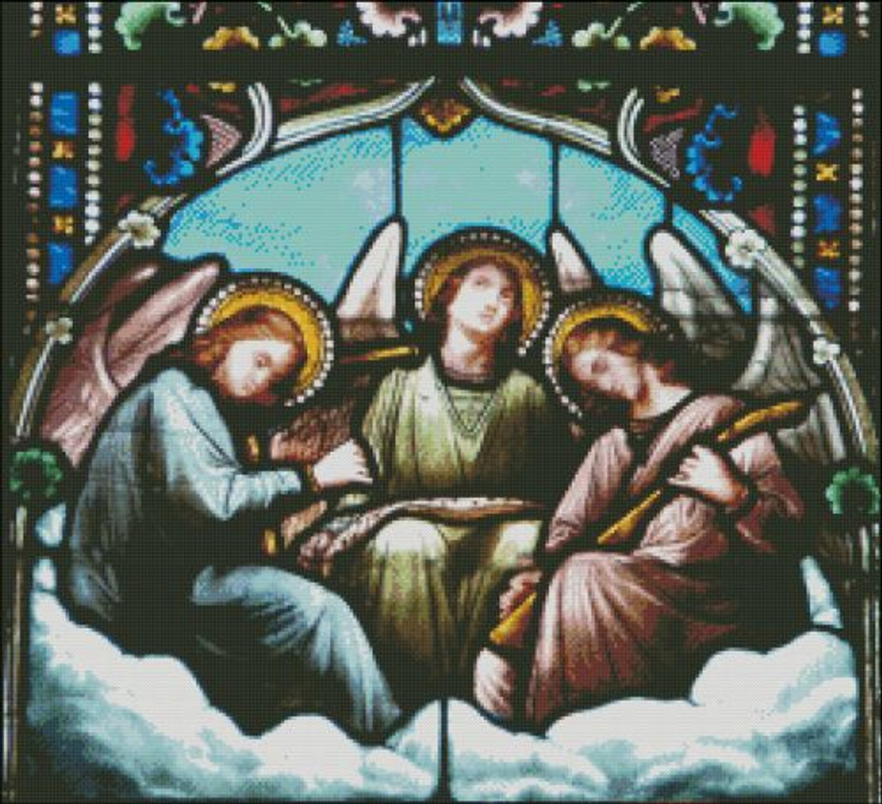 Church Window: Three Angels