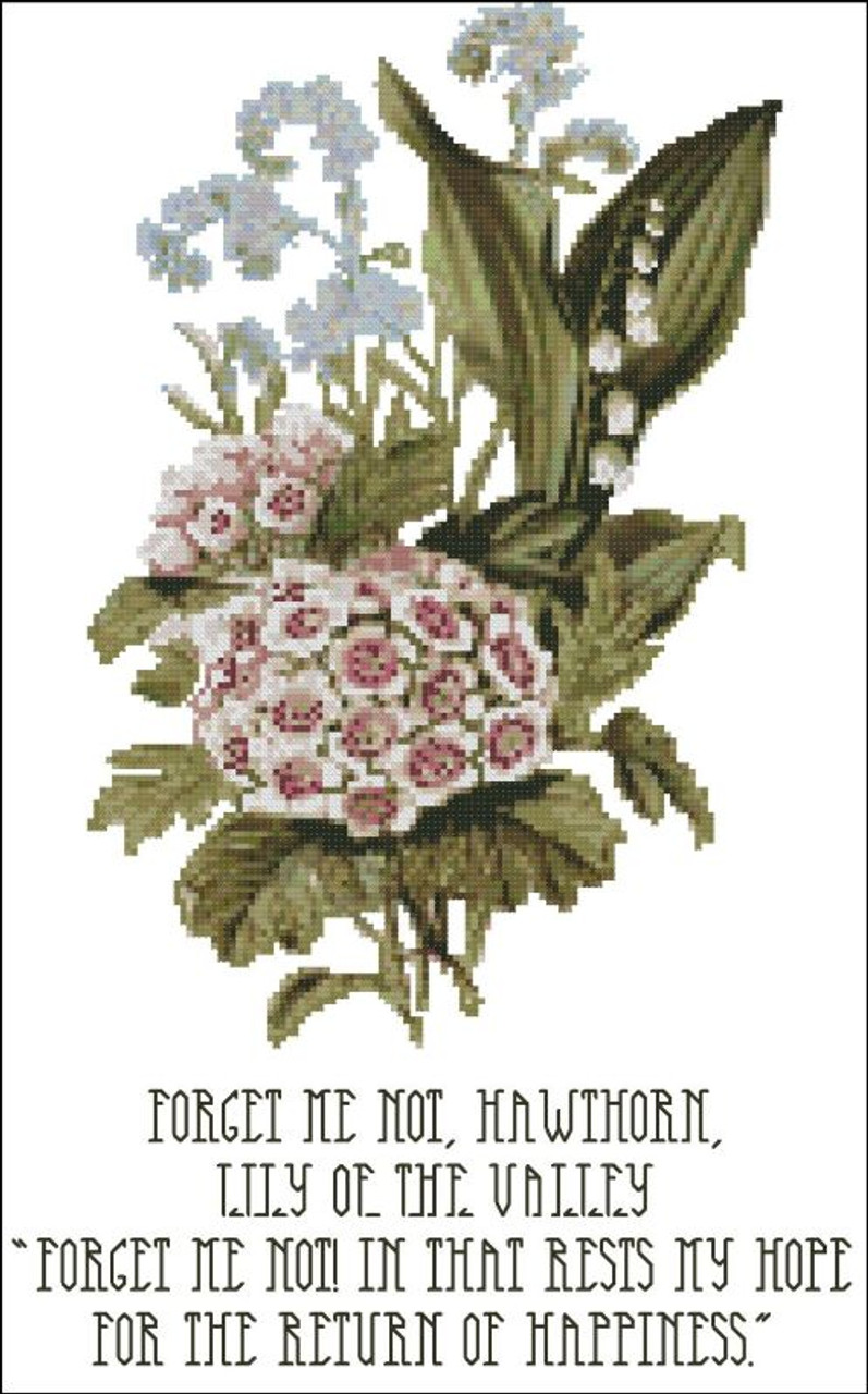 Floral Emblems 006-Forget Me Not, Hawthorn, Lily of the Valley