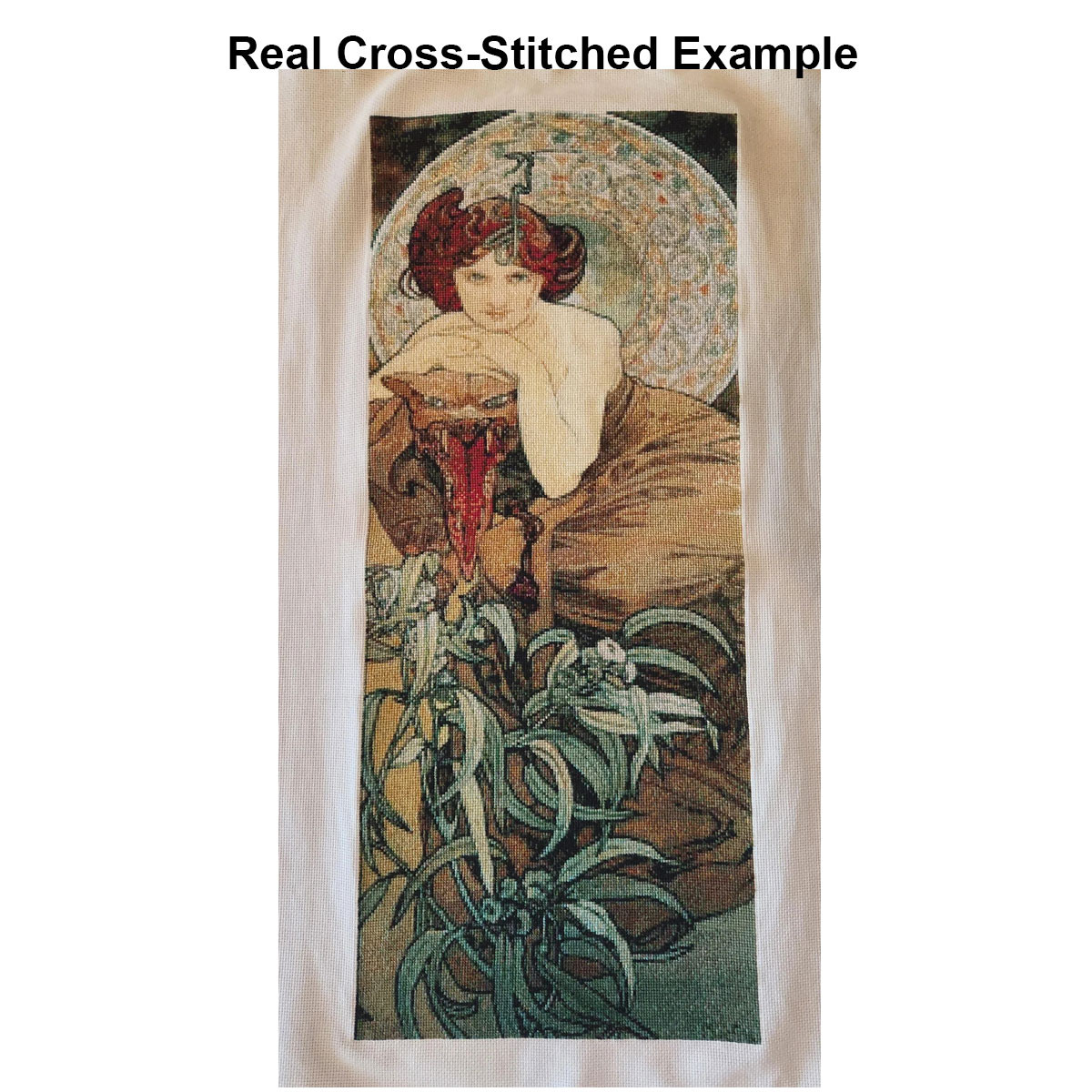 Mucha's Precious Stones Cross Stitch Pattern