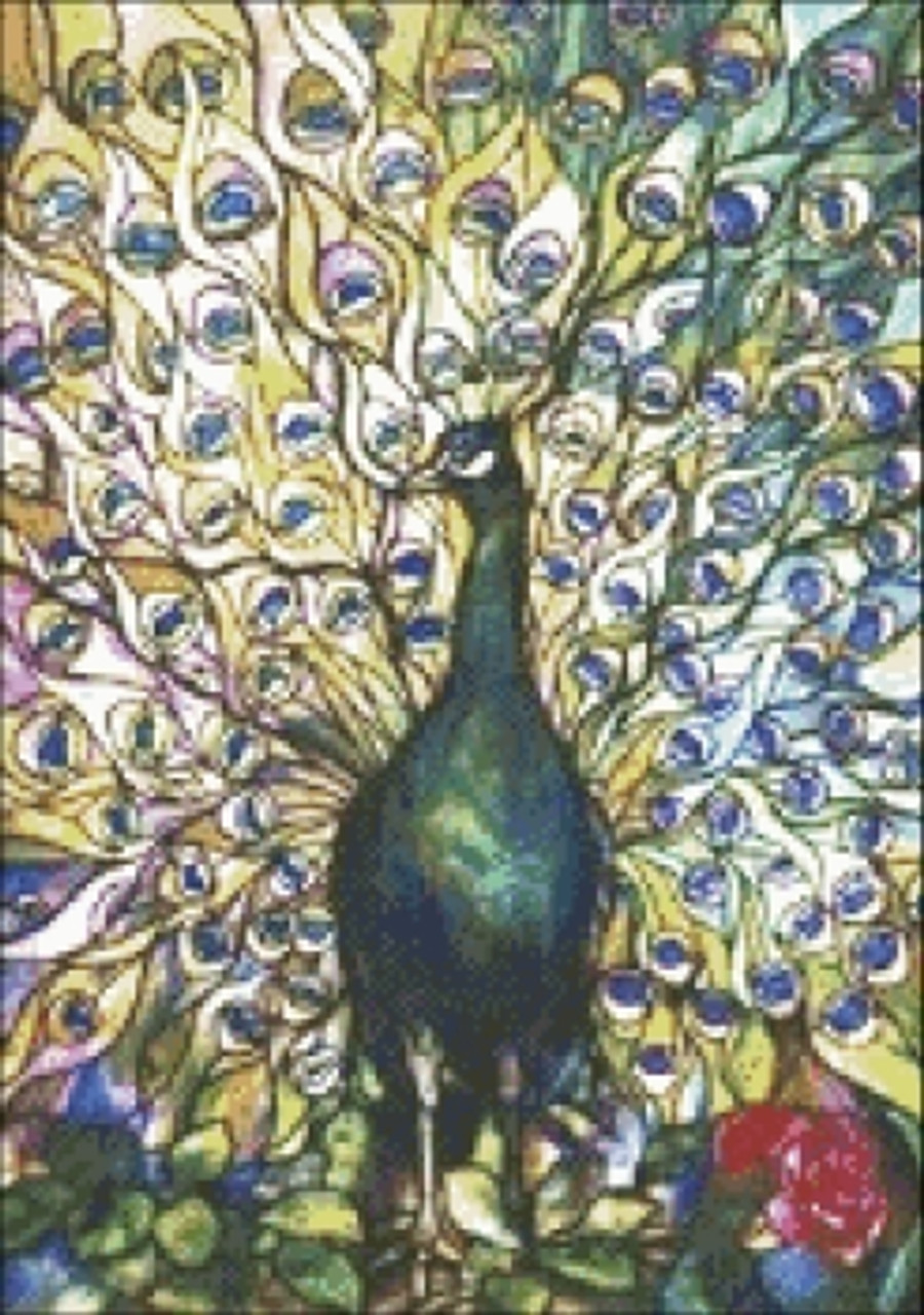 Fine Peacock Stained Glass