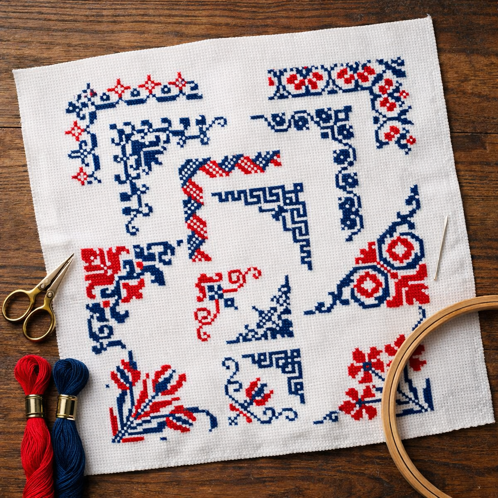 Border Motifs 009 Corners (Floral)