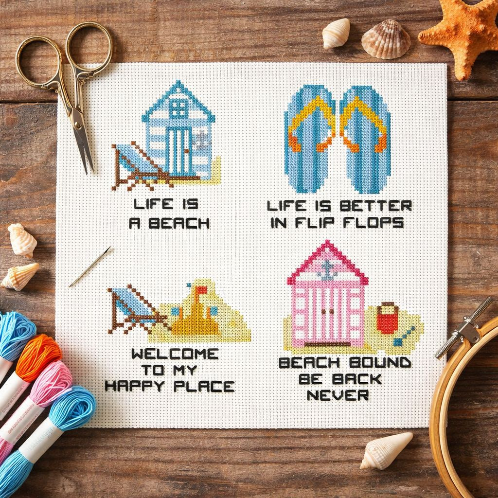Beach Quotes Collection Stitch & Hoop						