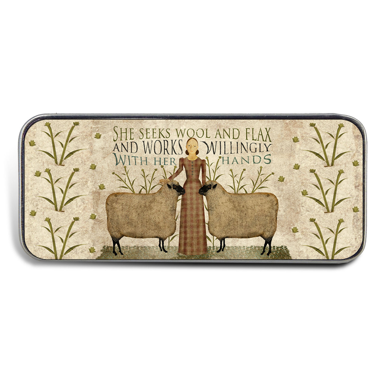 Magnetic Sewing Needle Case Quotes Americana She Seeks Wool - PinoyStitch