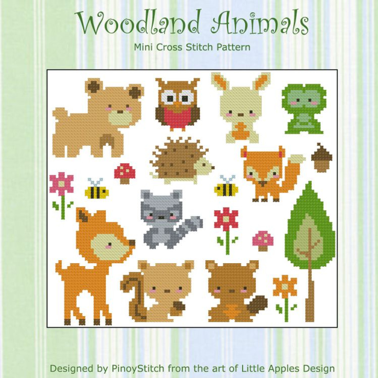Woodland Animals Cross Stitch PDF Chart Cross Stitch Collection - PinoyStitch woodland-animals-cross-stitch-pdf-chart-cross-stitch-collection-pinoystitch