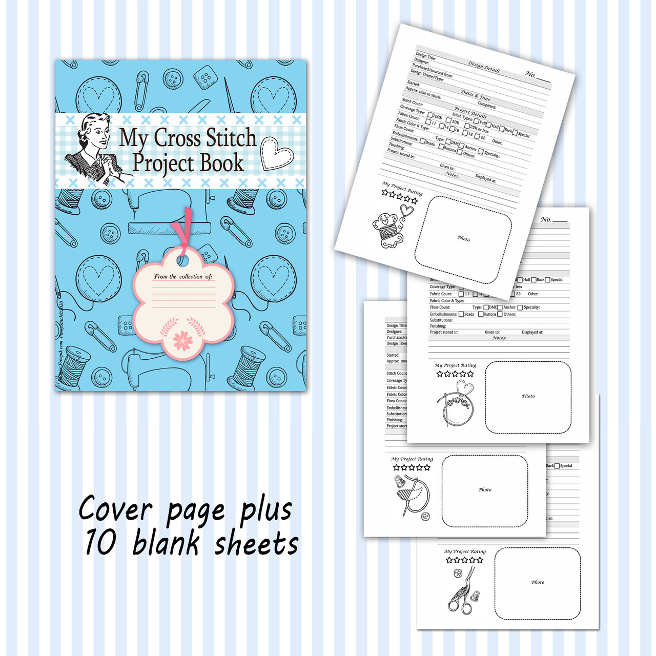 Cross Stitch Project Book Journal Stitching Embroidery Detail Sheet Printable PDF Downloadable File - PinoyStitch cross-stitch-project-book-journal-stitching-embroidery-detail-sheet-printable-pdf-downloadable-file-pinoystitch