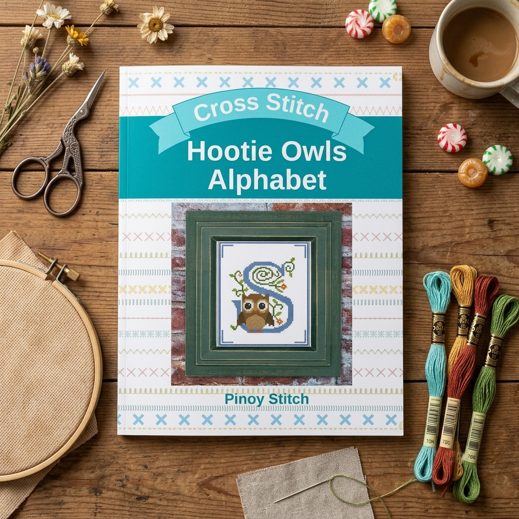 Cross Stitch Alphabet Pattern Hootie Owls A to Z Easy Counted Cross Stitch Pattern Alphabets
