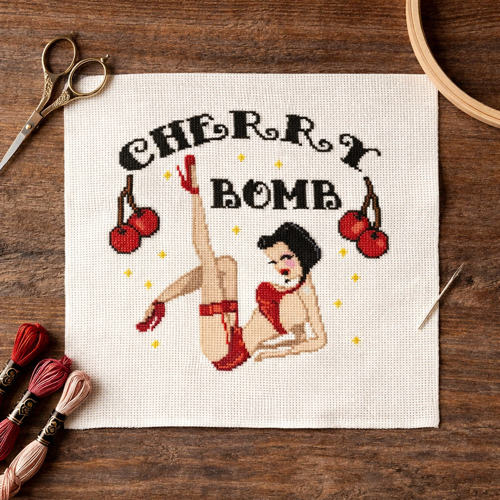 Cherry Bomb Sexy Pin up Girl