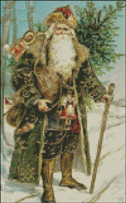 Santa in a Green Robe