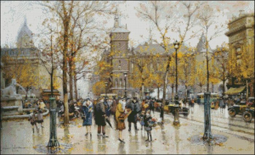 Autumn Parisian Scene