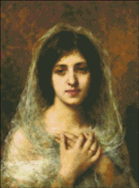 Portrait of a Young Girl by Harlamoff